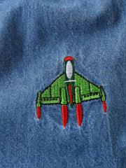 Boys Airplane Embroidered Jeans for Spring & Autumn
