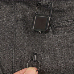 Metal Square Keychain Retractable Hanging Buckle Key Chain