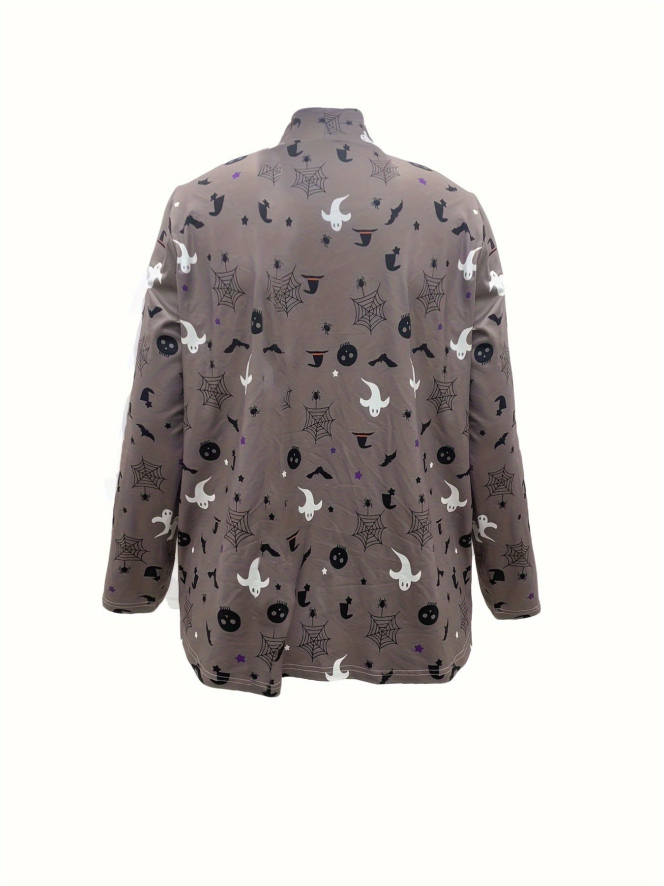 Halloween Cardigan Women Ghost Spiderweb Skull