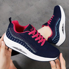 Women's Air Cushioned Running Shoes Mesh Breathable Outdoor Sports Shoes