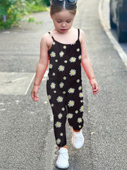 Toddler Girls Butterfly Graphic Cami Rompers Jumpsuits