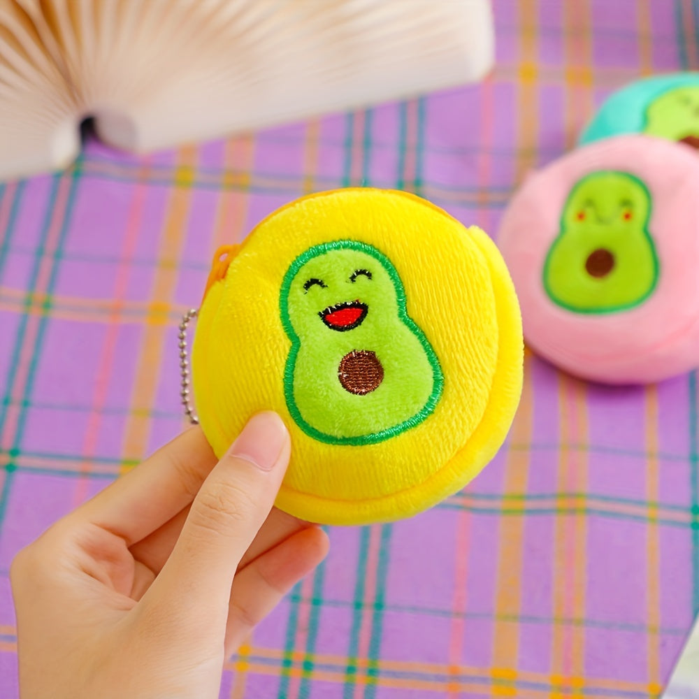 Children's Avocado Plush Coin Purse School Bag Pendant
