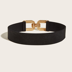 Wide Elastic Buckle Belts For Woman