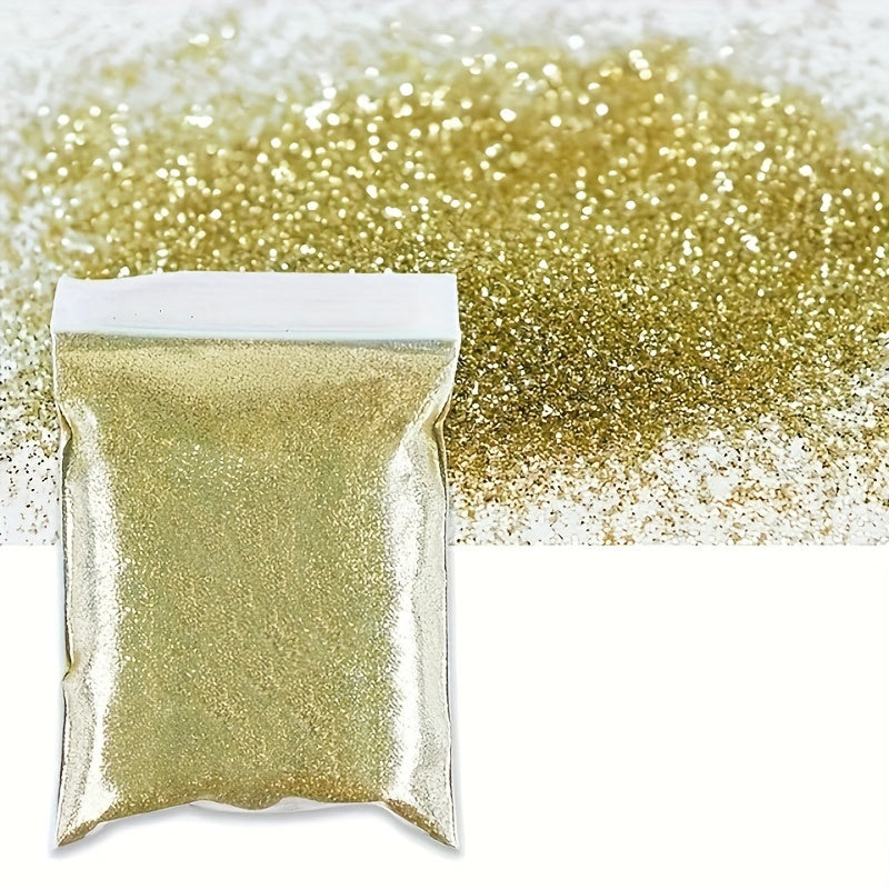 50g Golden Glitter Powder Pearlescent DIY Leather Pieces Crystal Colorful