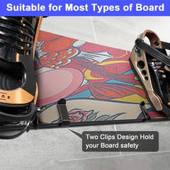 2pcs Horizontal Snowboard Wall Hanging Clamp - Snowboard Storage Hook