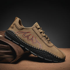 Men's Flame Pattern Hiking Shoes Outdoor Non Slip Sneakers