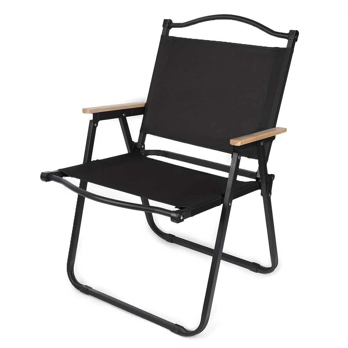 Outdoor Camping Arm Chair w/ Wooden Frame