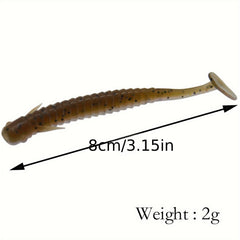 8pcs Paddle Tail Soft Lure Swimbait Fishing Freshwater Saltwater