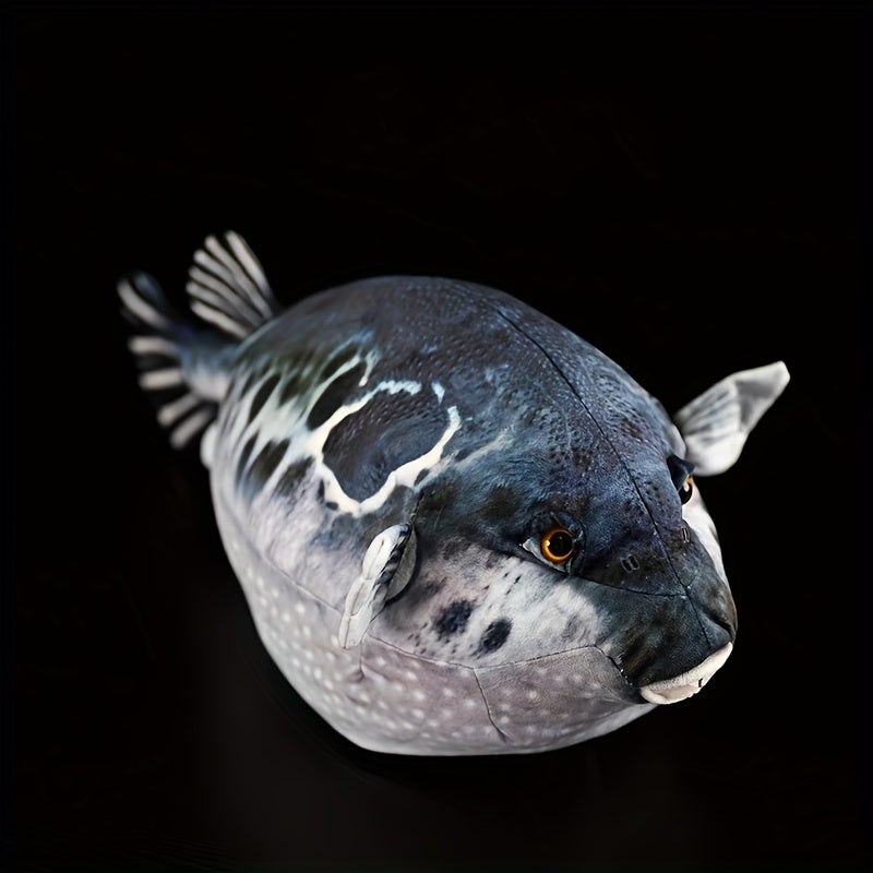 Realistic Puffer Fish Plush Toy Soft Stuffed Animal with Unique Texture