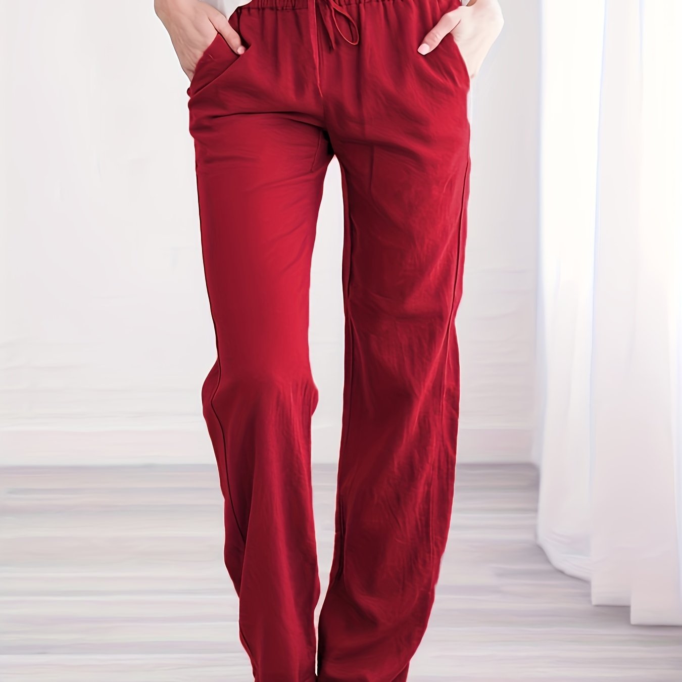 Drawstring Waist Pants Casual Women's Clothing