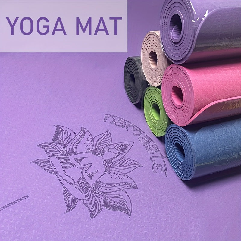 Thickened Yoga Mat Laser Pattern Non-slip Fitness Mat
