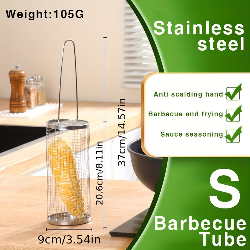Stainless Steel BBQ Cage Grilling Net Outdoor Camping Barbecue Tool
