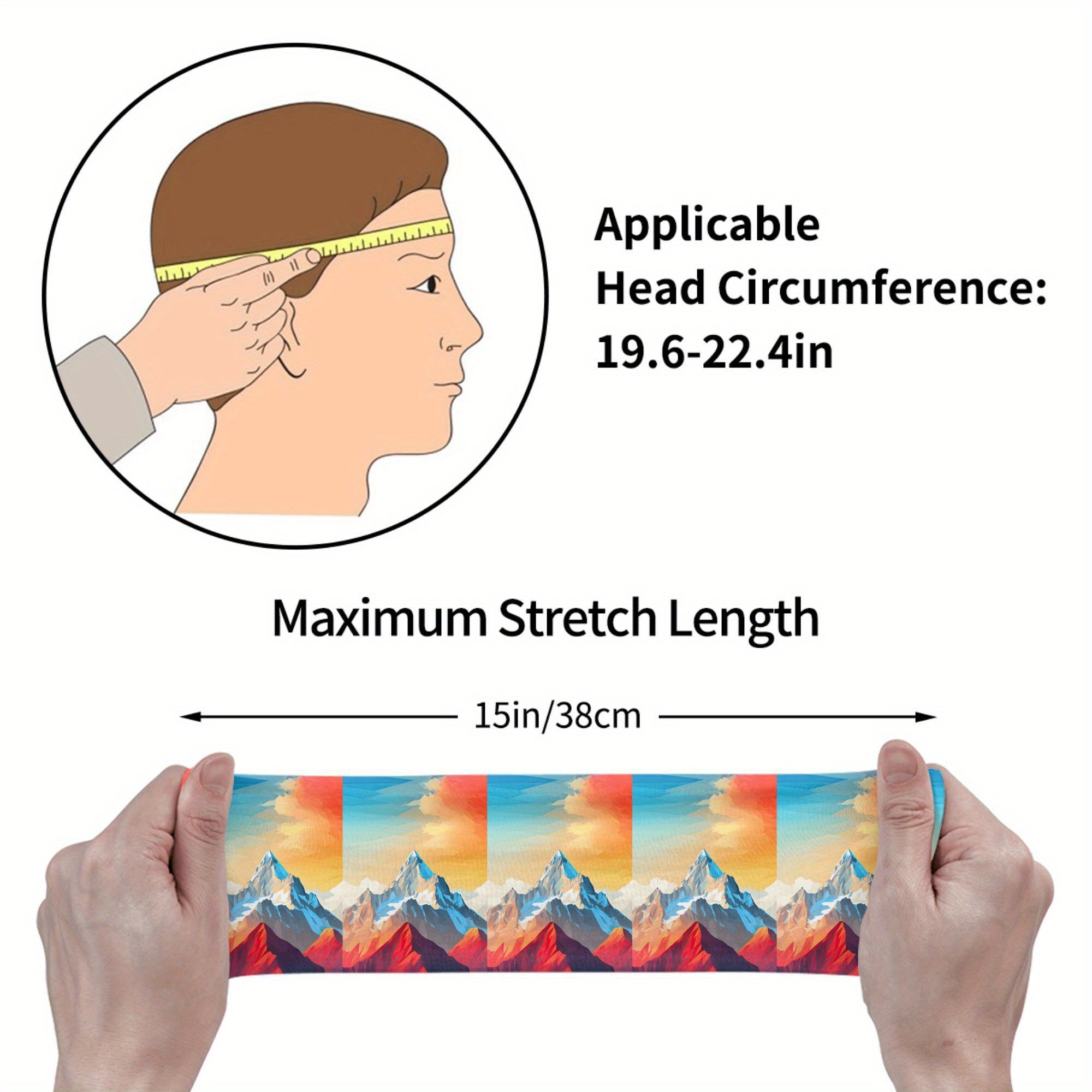 Mountain Landscape Sports Headband Sweat Wicking Breathable Non Slip