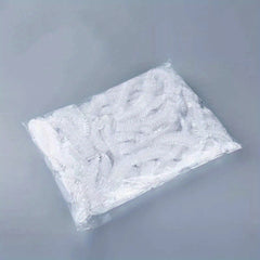 100pcs Disposable Shower Caps Waterproof Plastic Bath Caps for Women