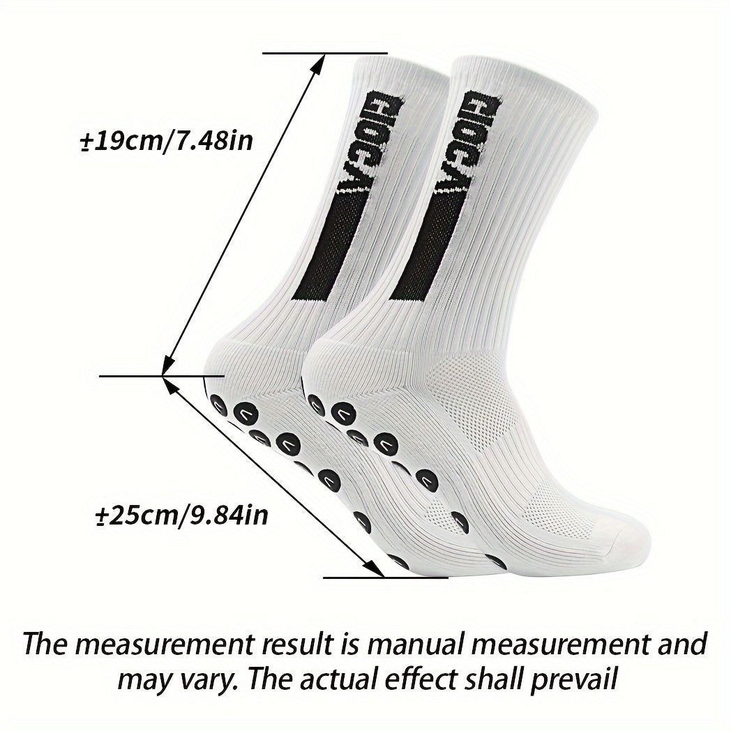 Non Slip Football Socks With Grip Pads - Breathable Outdoor Sports Socks