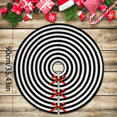 Christmas Tree Skirt Annual Rings Tree Mat Xmas Party Decorations