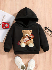 Bear & Skateboard Baby Hoodie for Spring/Autumn