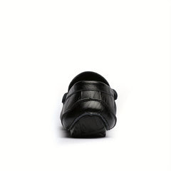 Women's Metal Buckle Loafers Slip On Soft Sole Anti skid Casual Flats Shoes