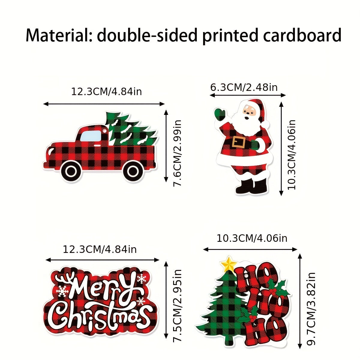 12pcs Christmas Tree Decoration Hanging Sign Christmas Party Home Decoration