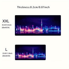 City Night Scenery HD Gaming Mouse Pad Rubber Decor Office Work