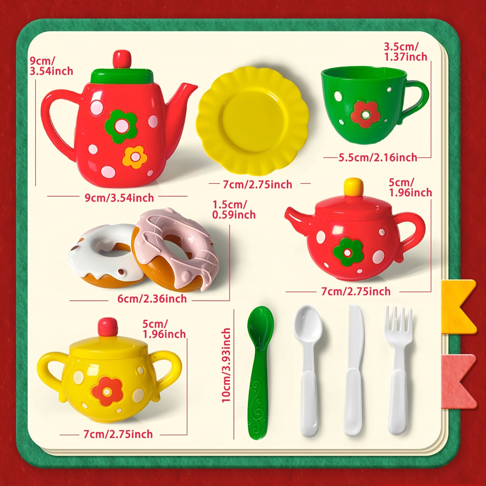 Princess Tea Party Set for Little Girls Pretend Teapot Set Kitchen Toys
