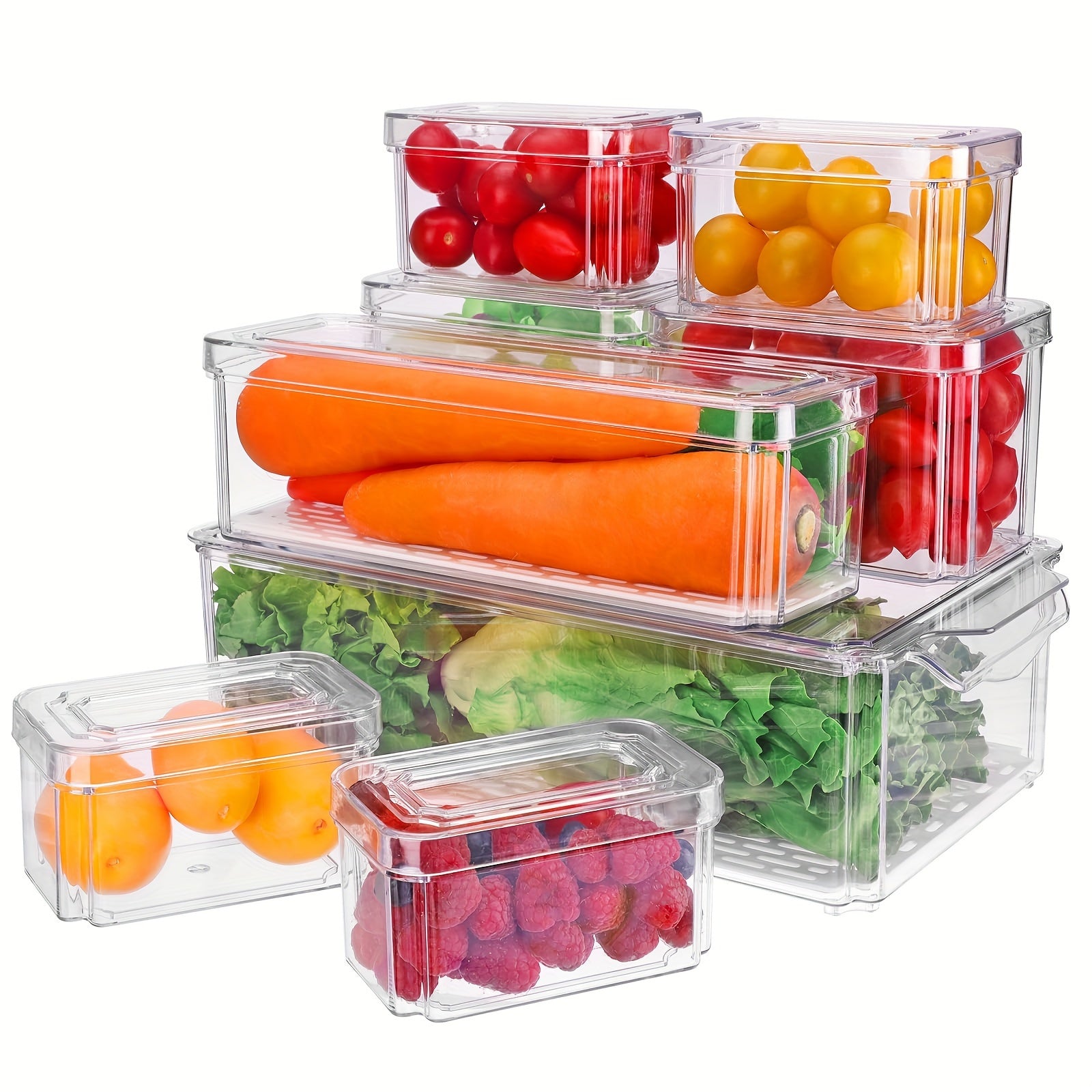 8pcs Mini Refrigerator Storage Boxes Set