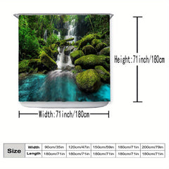 Waterfall Shower Curtain Set Stylish Bathroom Decor