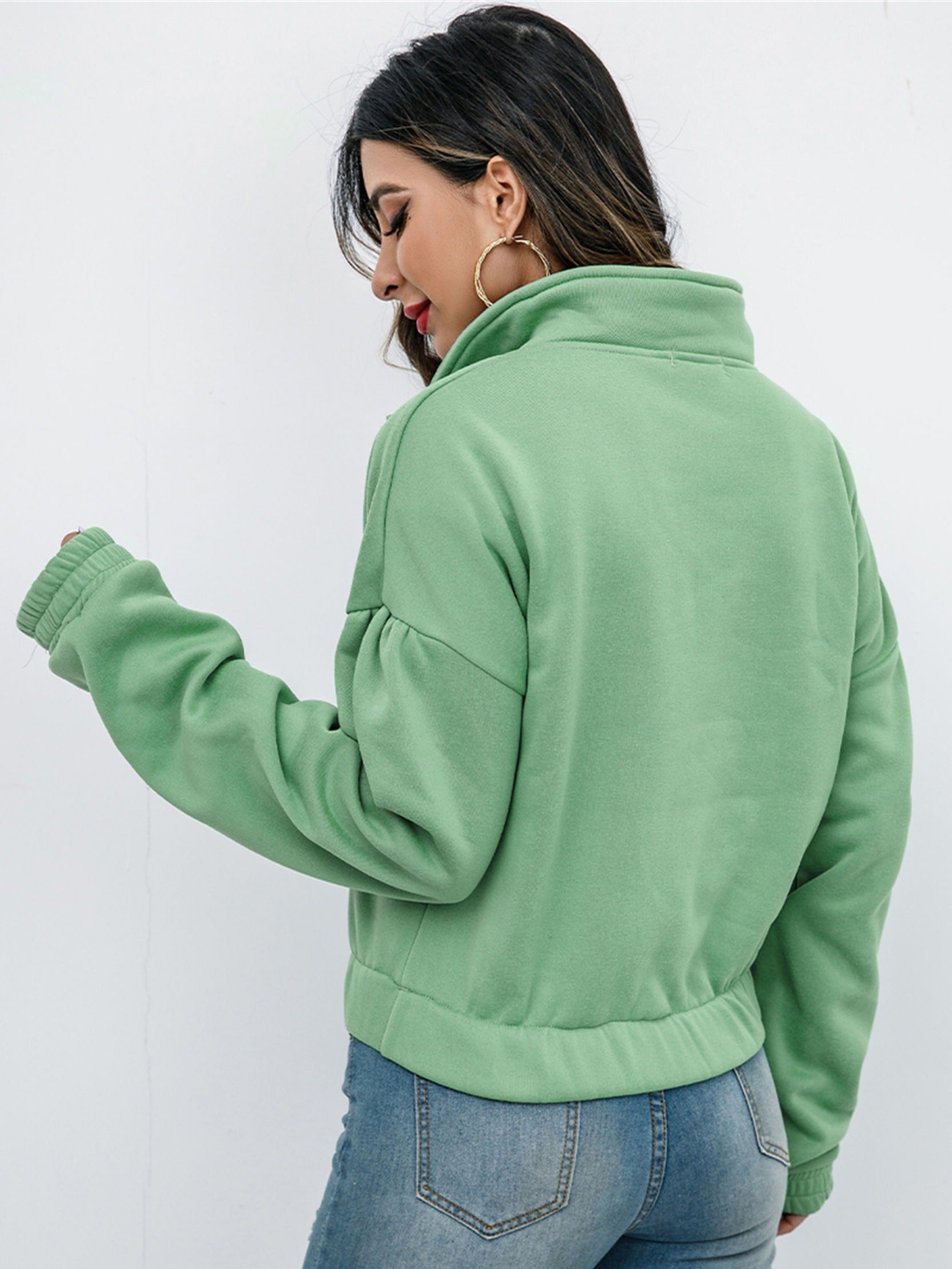 Women's Casual Lapel Pullover Sweatshirt