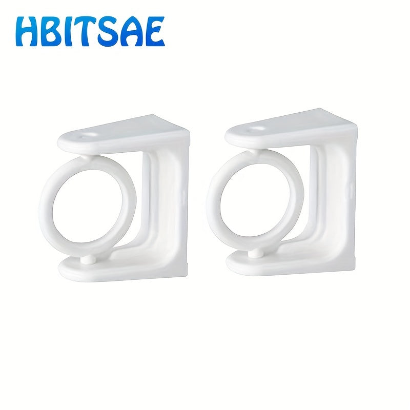 2pcs Punch Curtain Rod Holder Self Adhesive Clothes Rail Bracket