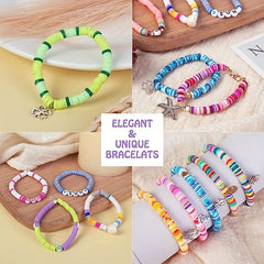 9560pcs Clay Beads Bracelet Making Kit DIY Jewelry Crafts