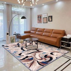 Abstract Plush Rug for Living Room Bedroom, Thickened Cashmere Carpet