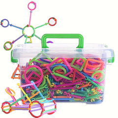 200pc Geometric Shape Building Blocks Educational Kit