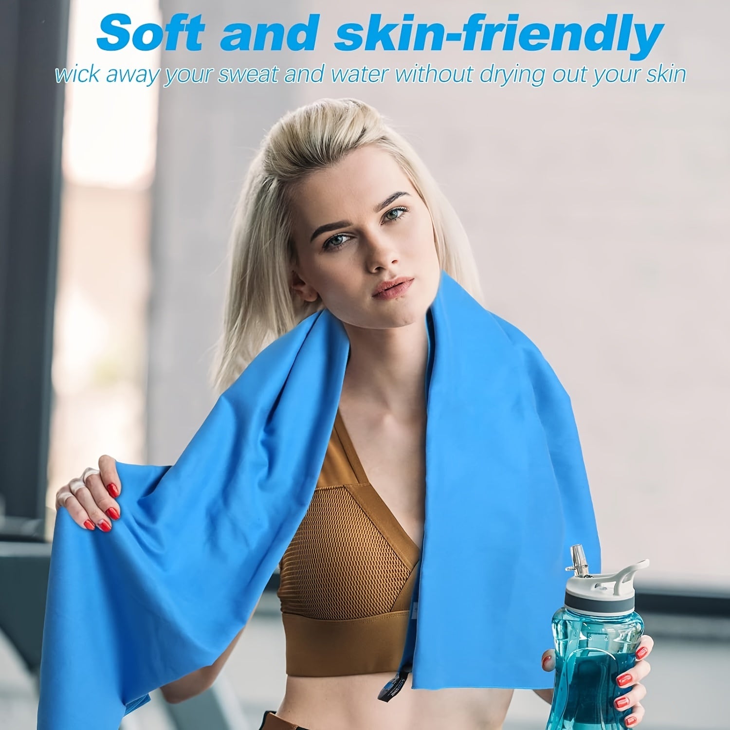 2pcs Microfiber Yoga Towel Non-Slip Fitness Towel