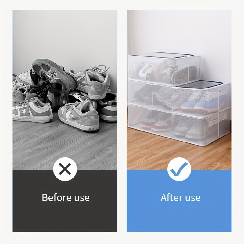 Folding Shoe Rack Shoe Storage Box Dust-proof Transparent Bag Household