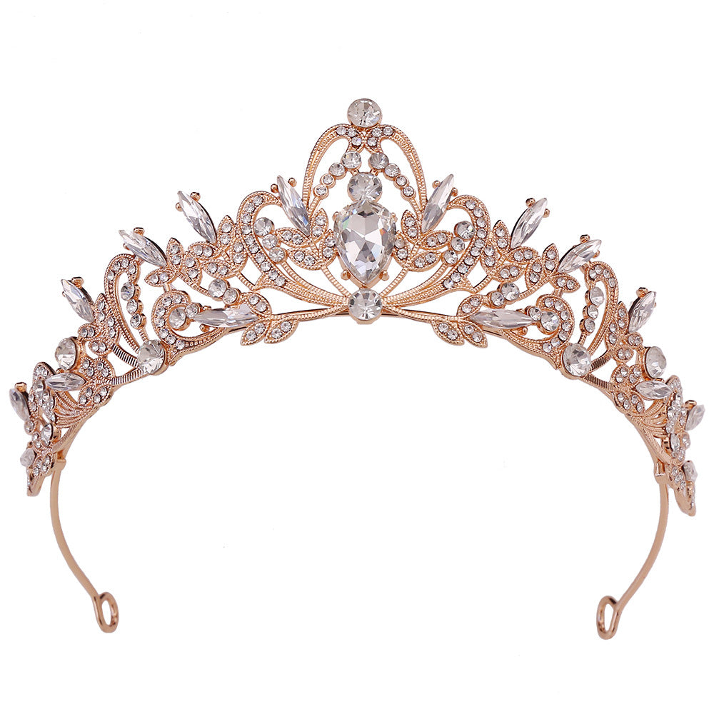 Vintage Baroque Rhinestone Wedding Crystal Tiara