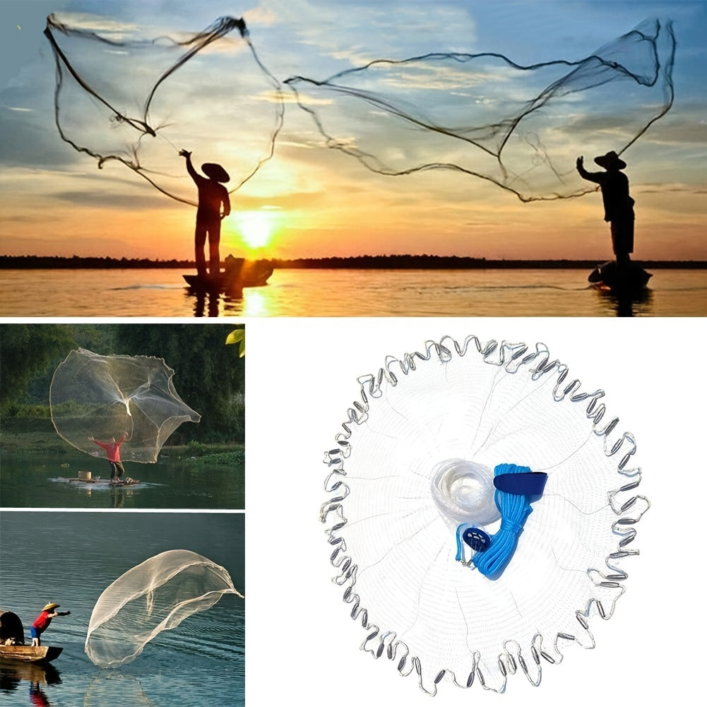 Hand Throwing Net with Fishing Line Accessories