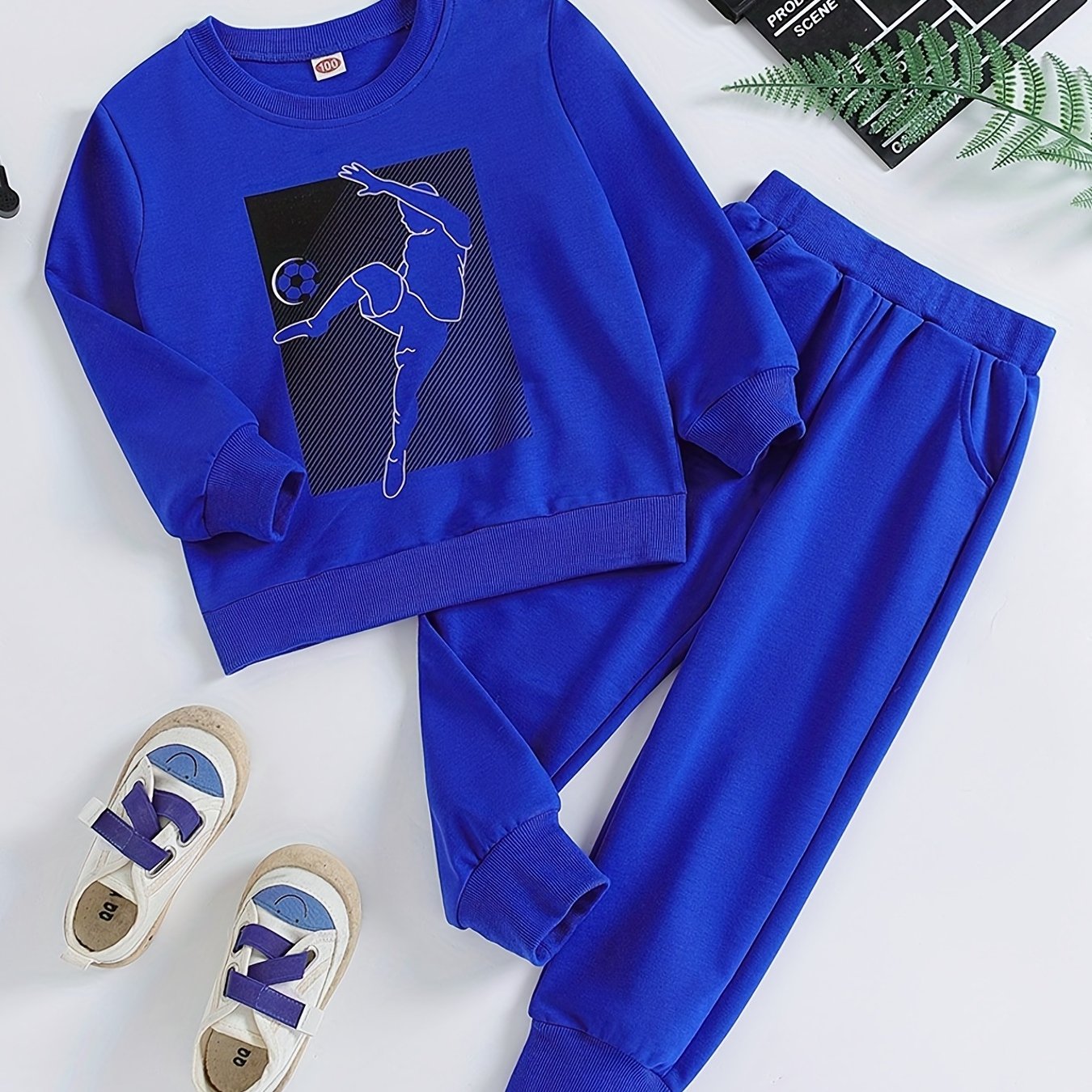 Boy's Football Outfit 2pcs Set for Spring Fall