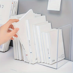Transparent Plastic Bookend Desktop Book Stand School Home And Office Book Stand