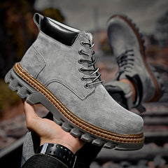 Men's Welted Lace-up Boots with Padded Collar