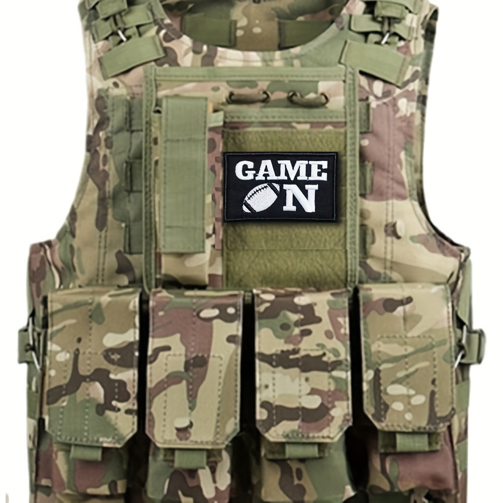 Game On Embroidered Morale Patches with Hook and Loop