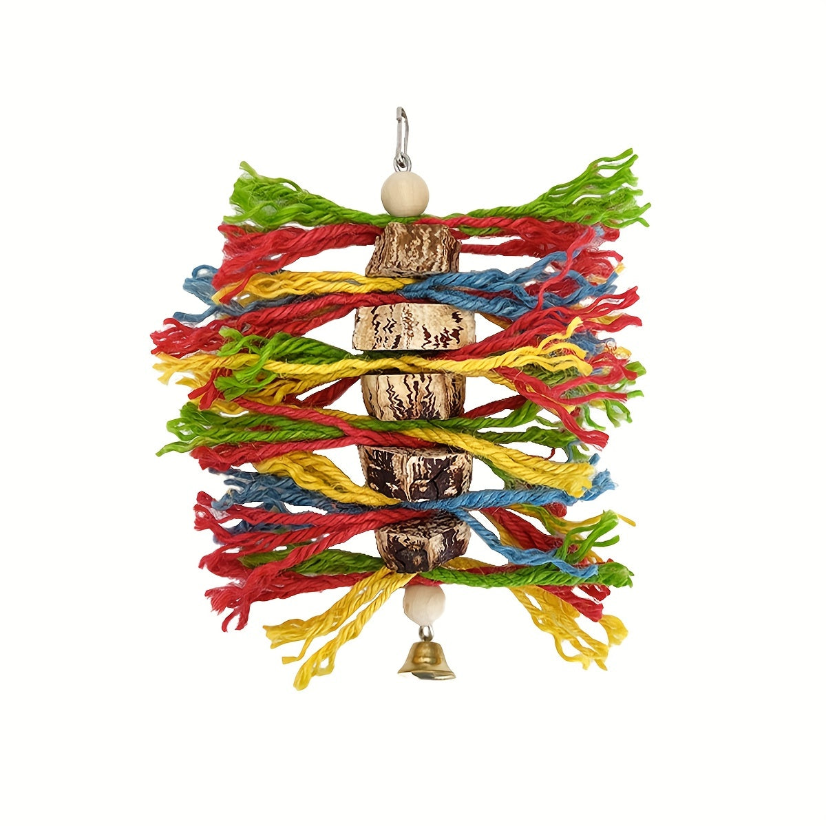 Colorful Bird Parrot Bite String Star Fruit Wood Toy For Peony Bird
