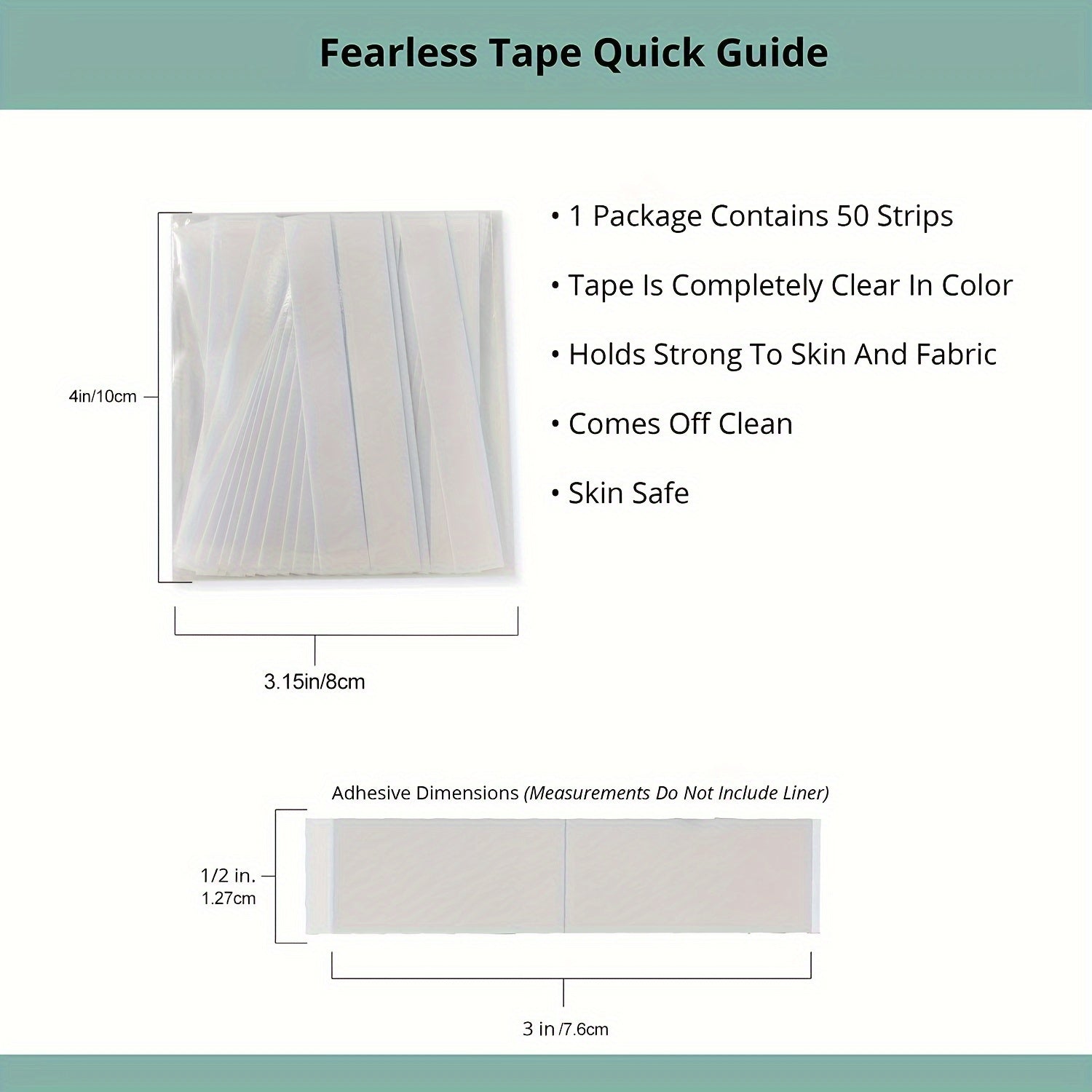 50pcs Body Double Sided Tape for Secure Clothing Hold