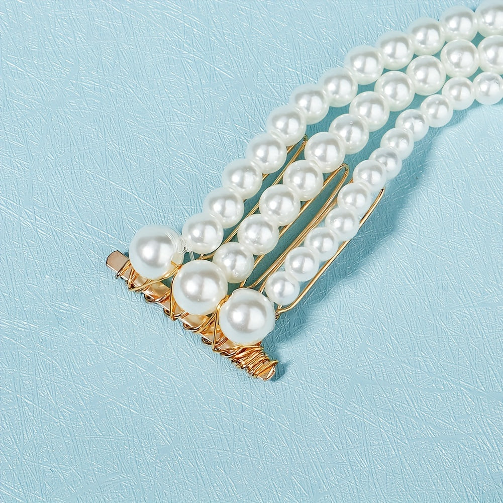 Faux Pearl Hair Comb Bridal Wedding Hairpin Party Favor Decorations Tiara