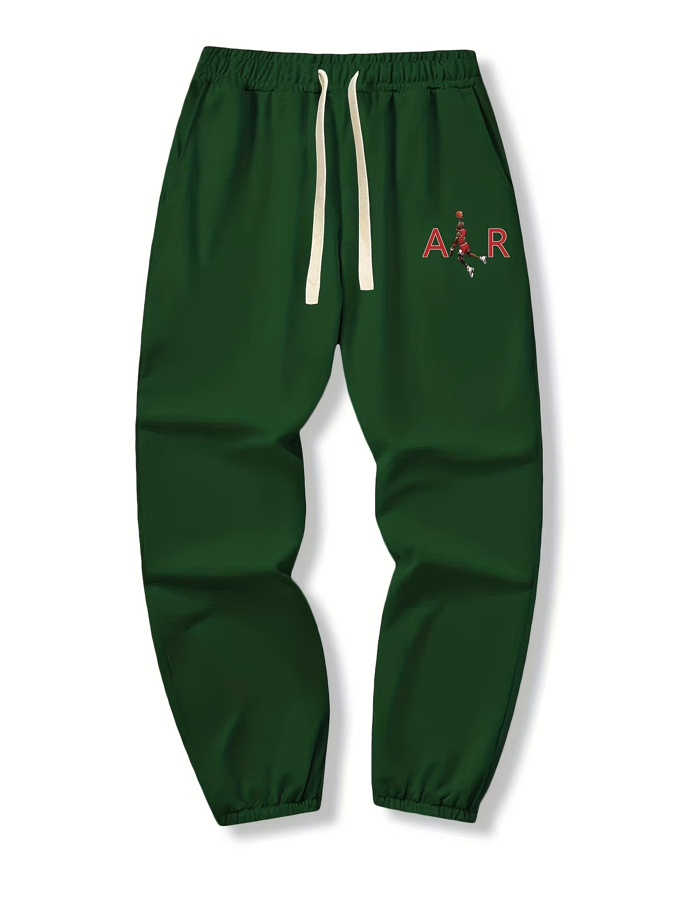 AIR Print Drawstring Sweatpants Loose Fit Pants Men's Casual Joggers