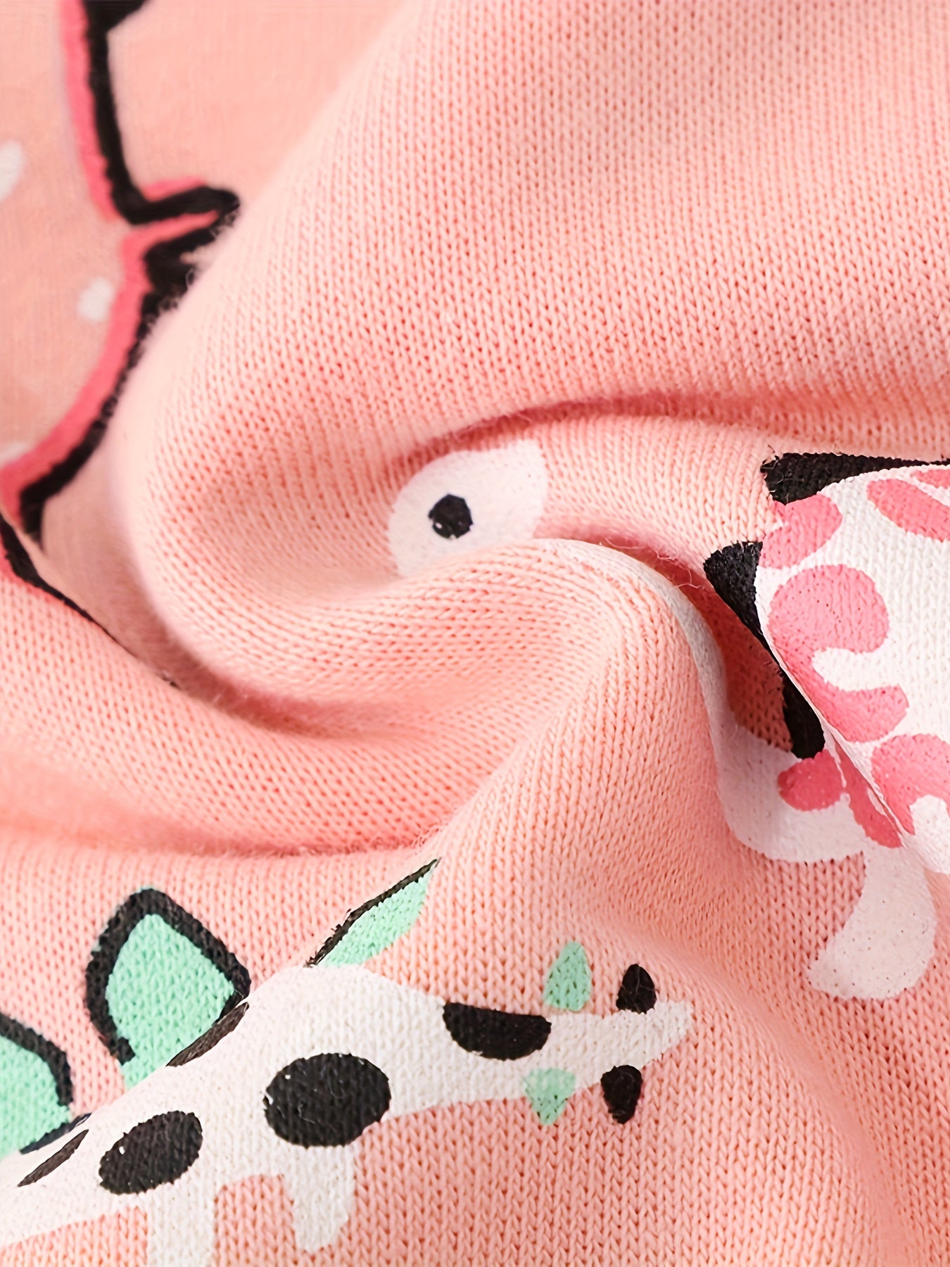 Girls Dinosaur Print Sweatshirt Crewneck Long Sleeve Casual Pullover