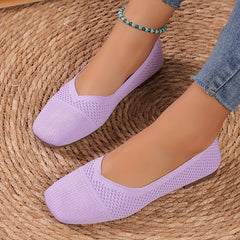 Women's Breathable Slip On Flat Walking Shoes Lightweight