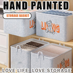 Large Clothes Storage Bin Foldable Organizer Bag with Handle