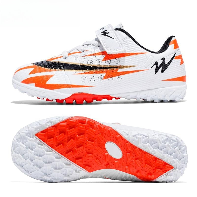 Boy's Hook And Loop Turf Soccer Cleats - Anti skid TF Football Boots