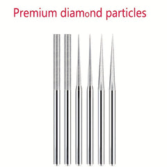 20pcs Diamond Drill Bit 5 Shapes Shank Diamond Grinding Tool Rotary Tool