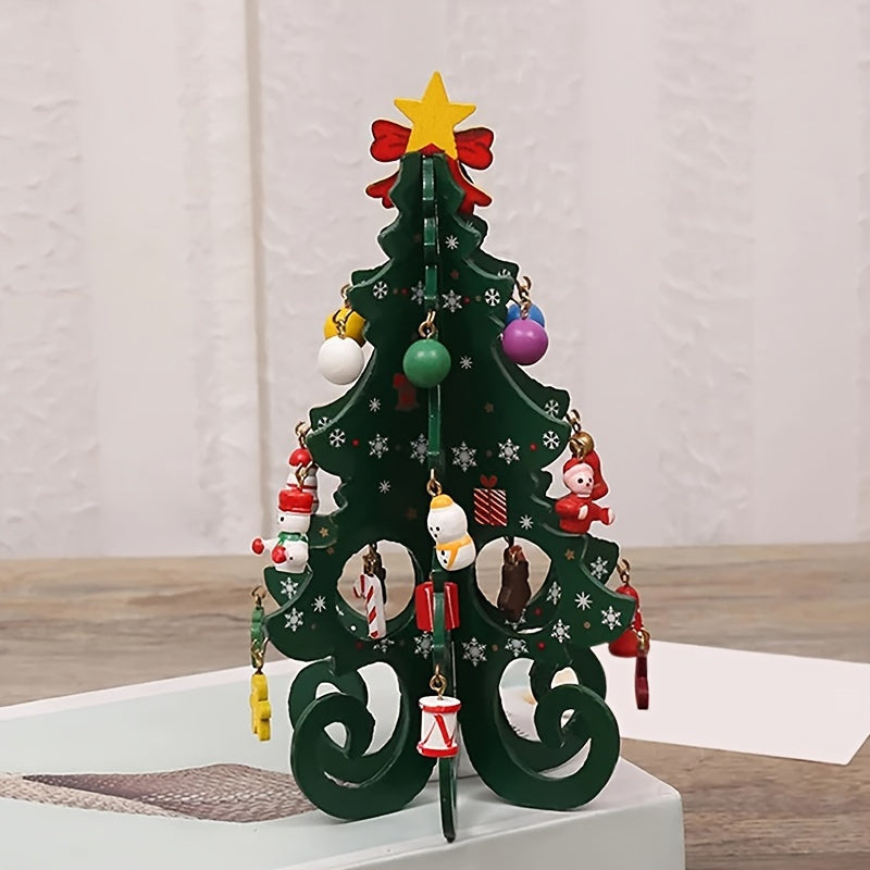 Wooden Christmas Tree Ornaments DIY Christmas Decoration